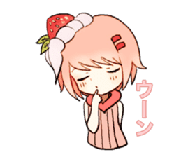 strawberry bavarois girl sticker #15110360