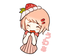 strawberry bavarois girl sticker #15110362