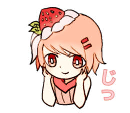 strawberry bavarois girl sticker #15110364