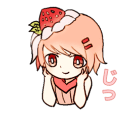 strawberry bavarois girl sticker #15110364