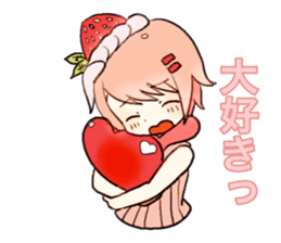 strawberry bavarois girl sticker #15110366