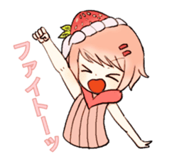 strawberry bavarois girl sticker #15110368