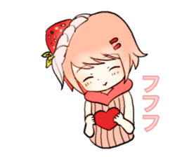 strawberry bavarois girl sticker #15110369