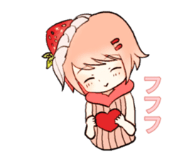 strawberry bavarois girl sticker #15110369