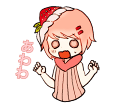 strawberry bavarois girl sticker #15110370