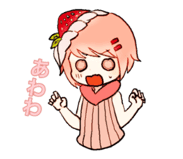 strawberry bavarois girl sticker #15110370
