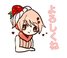 strawberry bavarois girl sticker #15110371