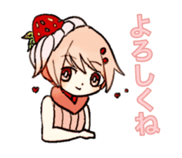 strawberry bavarois girl sticker #15110371
