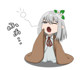 The girl with jewels' eyes sticker #15110405