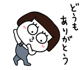 Short hair girl.. sticker #15110737