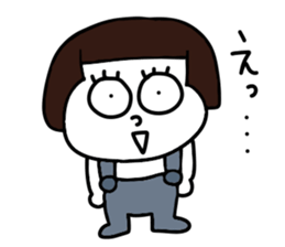 Short hair girl.. sticker #15110738