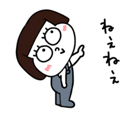 Short hair girl.. sticker #15110739