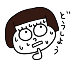 Short hair girl.. sticker #15110740