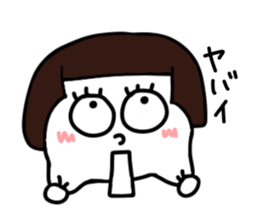 Short hair girl.. sticker #15110741