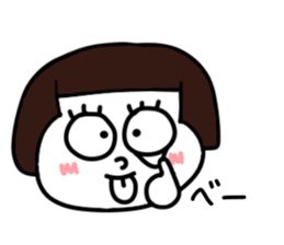 Short hair girl.. sticker #15110742