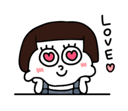 Short hair girl.. sticker #15110743