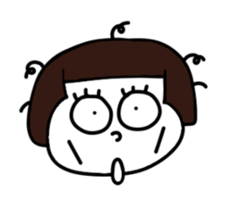 Short hair girl.. sticker #15110747