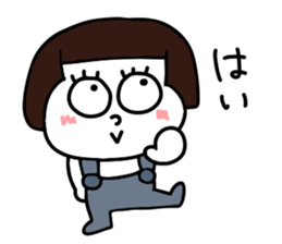 Short hair girl.. sticker #15110748