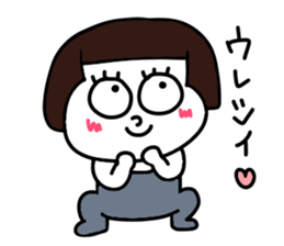 Short hair girl.. sticker #15110755