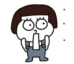 Short hair girl.. sticker #15110758