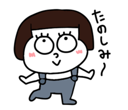 Short hair girl.. sticker #15110759