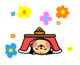 The kotatsu cat moves 3 sticker #15110839