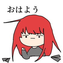 expressionless face japanese girl sticker #15110957