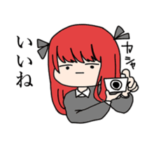 expressionless face japanese girl sticker #15110958