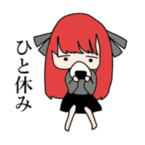 expressionless face japanese girl sticker #15110962