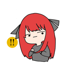 expressionless face japanese girl sticker #15110977