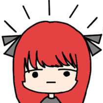 expressionless face japanese girl sticker #15110979