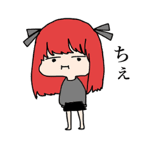 expressionless face japanese girl sticker #15110991