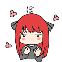 expressionless face japanese girl sticker #15110993