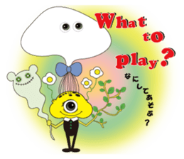 Monsters with flowers in heads sticker #15112136