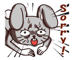 Sketchy Bunny sticker #15112518