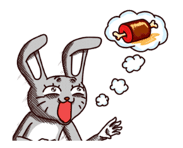 Sketchy Bunny sticker #15112526