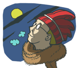 Johnny the weird winter hat sticker #15112533