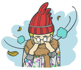 Johnny the weird winter hat sticker #15112534