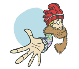 Johnny the weird winter hat sticker #15112536