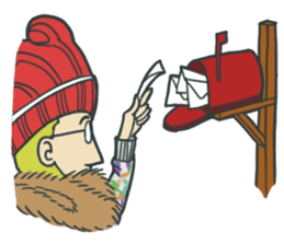 Johnny the weird winter hat sticker #15112537