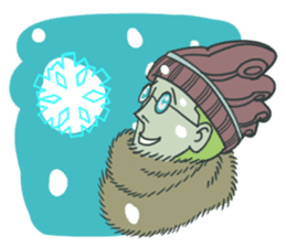 Johnny the weird winter hat sticker #15112539