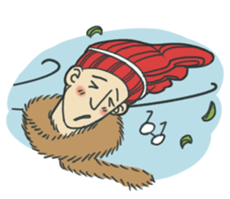 Johnny the weird winter hat sticker #15112542