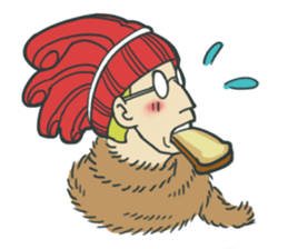 Johnny the weird winter hat sticker #15112543