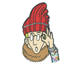 Johnny the weird winter hat sticker #15112545