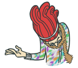 Johnny the weird winter hat sticker #15112548