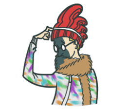 Johnny the weird winter hat sticker #15112550