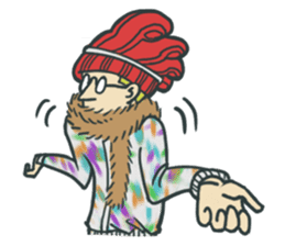 Johnny the weird winter hat sticker #15112553