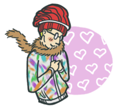 Johnny the weird winter hat sticker #15112554
