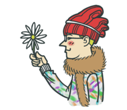 Johnny the weird winter hat sticker #15112555
