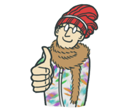 Johnny the weird winter hat sticker #15112556
